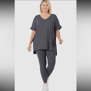 Women's Ash Grey Microfiber Loungewear Set